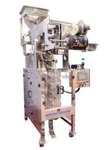 - ASTRA-56- , Sachet Pouch Packing Machine For Ground Nuts Astra 55- , Automatic form fill seal with volumetric Cup Filler,, Applicable Range/ Sachet Pouch Packing Machine For Seeds, Ground Nuts This machine includes all types of Peanuts and ground Nuts automatic packing machine Automatic Salted Peanut Packing Machine This is a wonderful, very advanced technology machine, you can pack all kinds of Nuts in it, this machine we have created automatic packing machine for small businessman and small packing, it operates from PLC control system If there is any problem in this machine, then you will come automatically in the special play alarm Alarm, which makes it easy to repair the machine, your I will survive and your money will be saved, such technology is not compatible in such low budget machines, but we have shown that we can make TLC control-operated machines in such machines, this machine is very simple to run, you can If you know a little technical then you can operate this machine comfortably, we also provide the input and output status inside the machine inside the machine's display that Thinking is not doing that, which makes it easy to fix a problem, this kind of technology gets you in a machine above $ 10000, we have told this in the low budget machine, this machine You must definitely add such machines to a very low market. We have made this machine a small businessman for a great machine,, Machine speed 15 to 40 per mint Bag Size (Length)30-250 mm (Width) 100-360 mm Film Material Composite film/non-woven fabric/paper-plastic film Net Weight 400KG Gross weight :450kg Bag Type Center Seal Notch Applicable Voltage AC420V Three -phase Total Power 4.KW Measuring range 20 gms 100gms , PLC Schneider Measuring Mode Volumetric Cup Filler filler , HmI Display Pepper + Fuchs Machine Material Mild Steel Base France Motor Preumim Base India Heater marathon Base India Solid-state relay unison Base India Intermediate relay india Base India Buttons Schneider Base France Penumatice festo Base Germany Sensor Pepper + Fuchs Base Germany Cup Filler Machine – 5gms to 50gms , 50gms to Output ; 20Up 40 Pouches/ Per Mint Full Features and Functions : A) This machine can be able to weight, bag-making, filling, sealing, cutting,lot number automatically. B) It has color control system which can get the complete trade mark design( photo electricity control system). .C) Fine packaging performance ,low noise ,clear sealing texture and strong sealing performance. D) With safe plastic box on rotating blade to avoid hurting operator's hands. E) Operation manual will be delivered to the clients with machine F) Tenure of Use: 15-20 Years G) With Schneider Original PLC control system, makes it very good stability, good use, and durable in using time . H) With Color Touch Screen , HMI,Which makes it very easy and convenient 