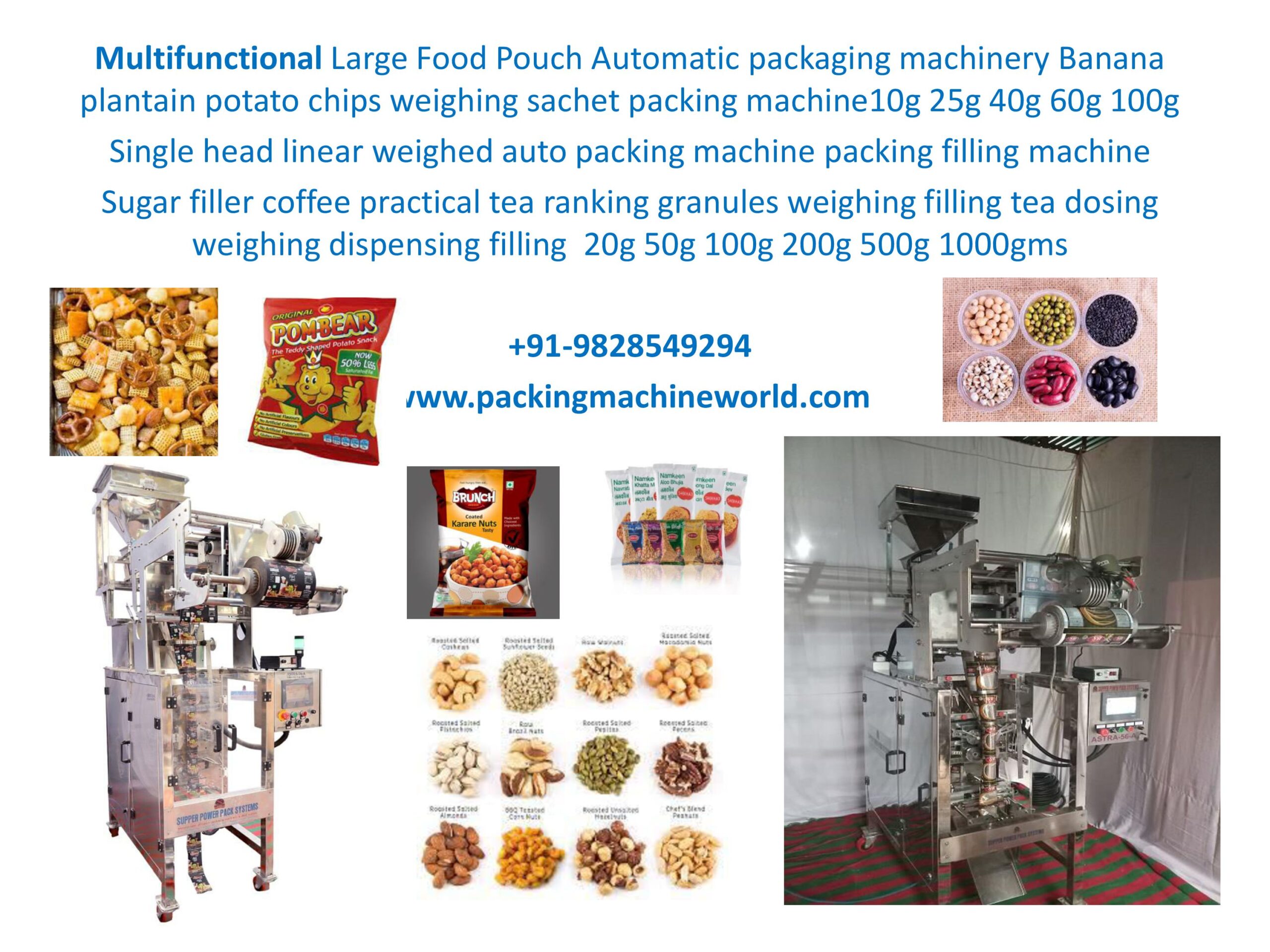 Buy Snack Food Packing Machine French Fries Packing Machine Automatic Pouch Packing Machine Product chips Popcorn Peanuts